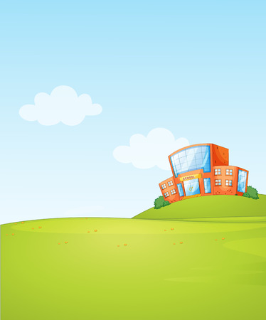 A school background template illustrationのイラスト素材