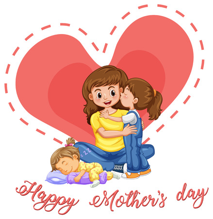 Happy mother's day banner illustrationのイラスト素材