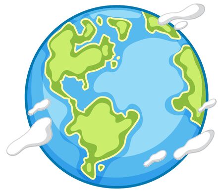 An earth icon on whiteのイラスト素材