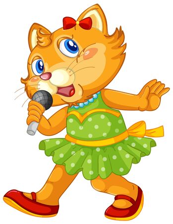 A cute cat characterのイラスト素材