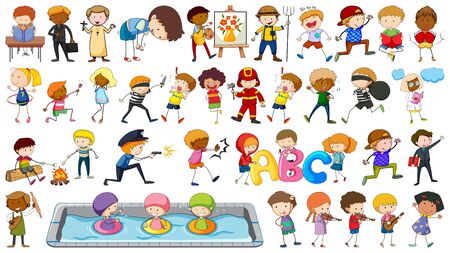 Set of children characterのイラスト素材