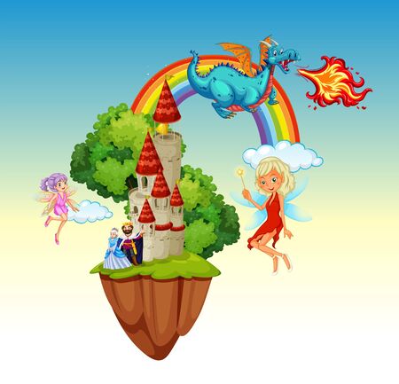 Fun fantasy sceneのイラスト素材