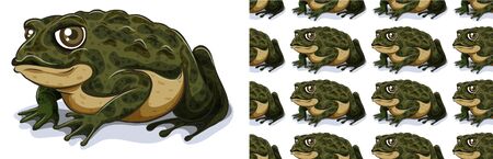 Seamless and isolated animal pattern cartoon illustration
