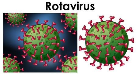 Close up isolated object of virus Rotavirus illustrationのイラスト素材