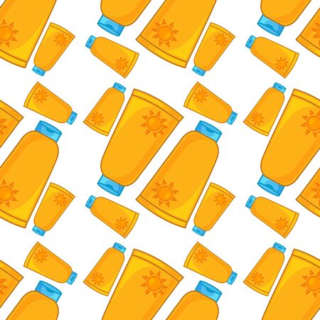 Seamless pattern tile cartoon with sunscreen illustration