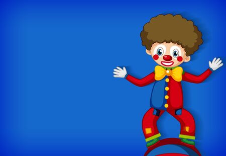 Background template design with happy clown  illustrationのイラスト素材
