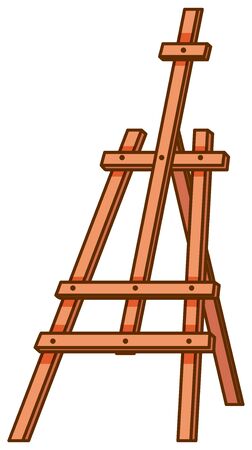 Canvas stand on white background illustrationのイラスト素材