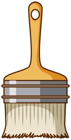 One big paintbrush on white background illustrationのイラスト素材