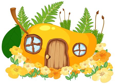 Isolated fantasy mango house  illustrationのイラスト素材