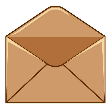 Brown envelope on white background illustrationのイラスト素材