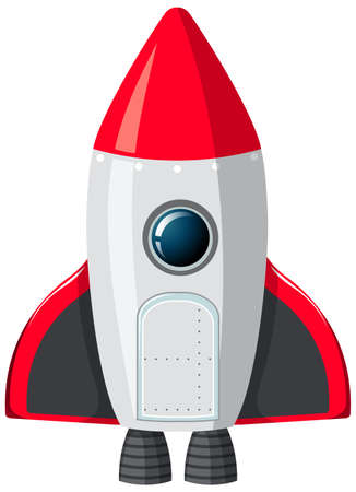 Isolated space rocket cartoon illustrationのイラスト素材