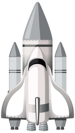 Isolated space rocket cartoon illustrationのイラスト素材