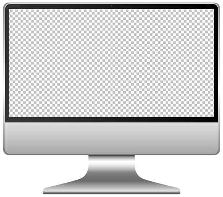 Blank screen computer icon isolated on white background illustrationのイラスト素材