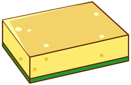 Isolated dish wash sponge illustrationのイラスト素材