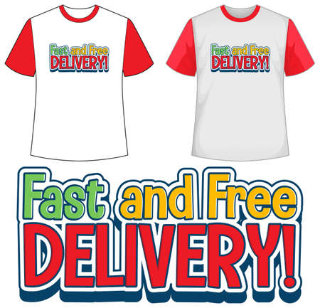 Mock up shirt with delivery icon illustrationのイラスト素材