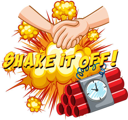 Comic speech bubble with shake it off text illustration