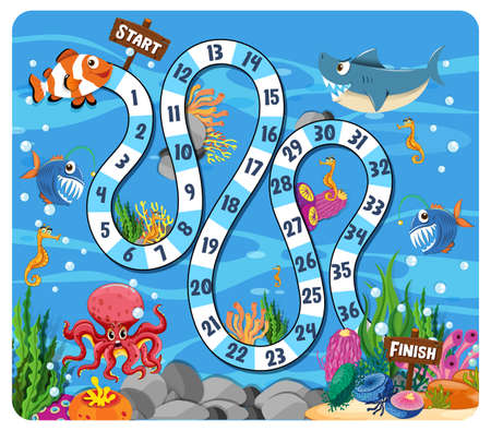 Cute cartoon maze game template illustrationのイラスト素材