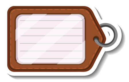 A sticker template with a name tag isolated illustrationのイラスト素材