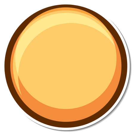 Sticker circle shape on white background illustrationのイラスト素材