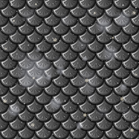 Fish scale seamless pattern background illustrationのイラスト素材