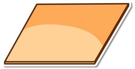 Sticker parallelogram shape on white background illustrationのイラスト素材