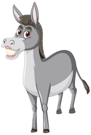 Donkey animal cartoon character  illustrationのイラスト素材