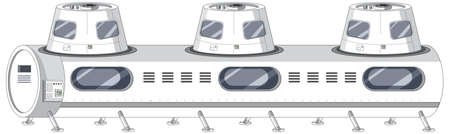 Part of space station isolated illustration
