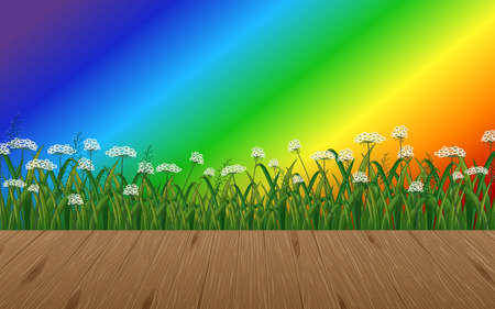 Colourful rainbow gradient background illustrationのイラスト素材