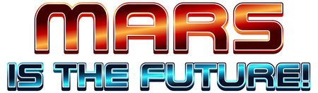 Mars is the future word logo  illustrationのイラスト素材