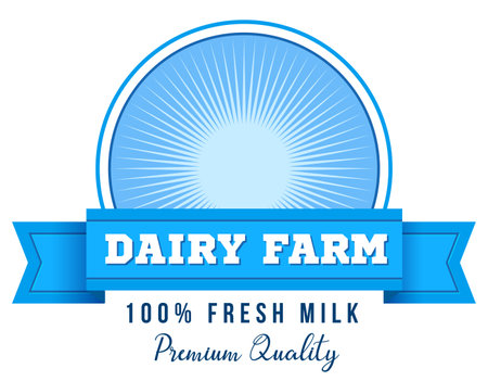 A Dairy farm text label illustrationのイラスト素材