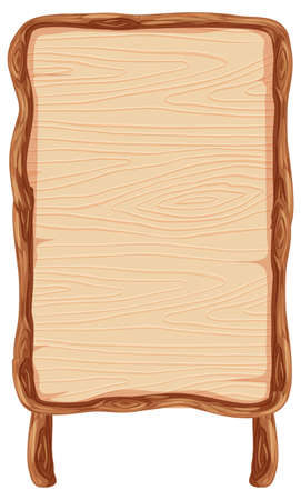 Empty wooden sign banner isolated illustrationのイラスト素材