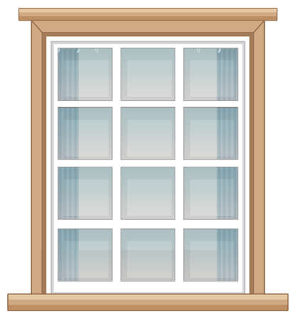 A window for apartment building or house facade illustrationのイラスト素材