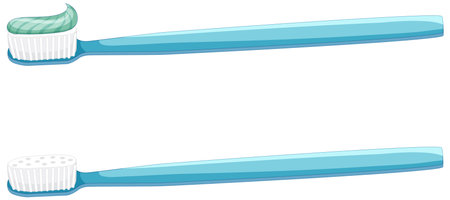 Toothbrush on white background illustrationのイラスト素材
