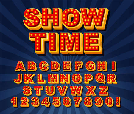A set of English alphabet game show style illustrationのイラスト素材