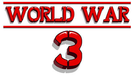 Font design with word world war 3 illustrationのイラスト素材