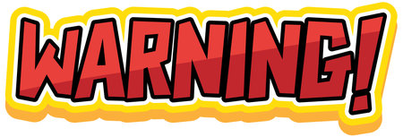 Word design for warning illustrationのイラスト素材