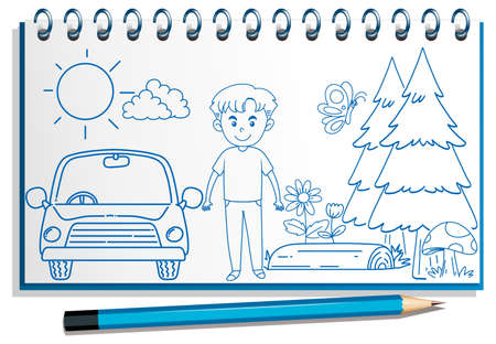 Doodle sketch design set illustrationのイラスト素材
