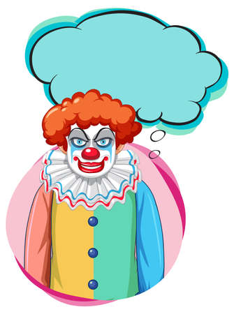 Clown with bubble speech illustrationのイラスト素材