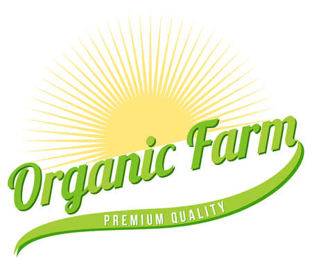 Font design for organic farm illustrationのイラスト素材
