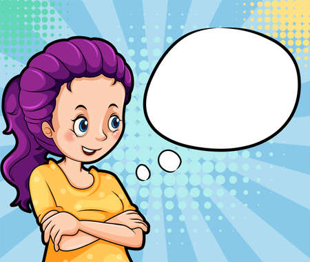 Empty bubble and facial expression retro comic banner design illustrationのイラスト素材