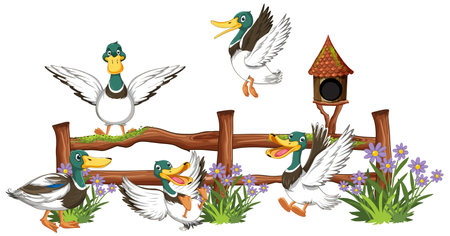 A game background template with elements illustrationのイラスト素材