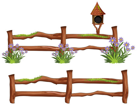 Ocean scene with sea lion and seal cartoon character illustrationのイラスト素材