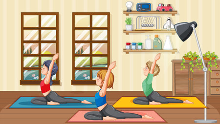 Cute camping boy cartoon character illustrationのイラスト素材