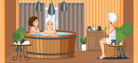 Luxury spa poster template design illustrationのイラスト素材