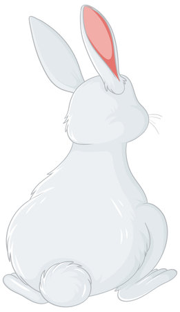 Cute brown rabbit cartoon character illustrationのイラスト素材