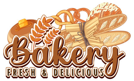 Bakery showcase with counter illustrationのイラスト素材