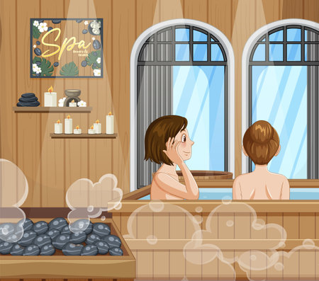 Group of people practicing yoga illustrationのイラスト素材