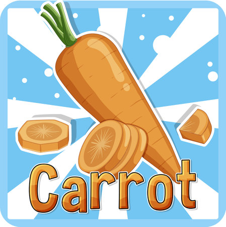 Carrot vegetable with background illustrationのイラスト素材