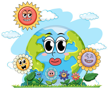 Earth day concept illustrationのイラスト素材