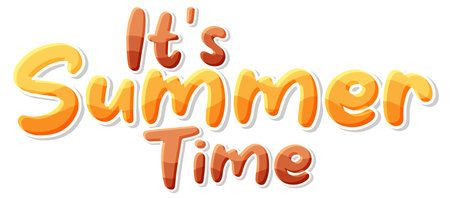 Its summer time text for banner or poster design illustrationのイラスト素材